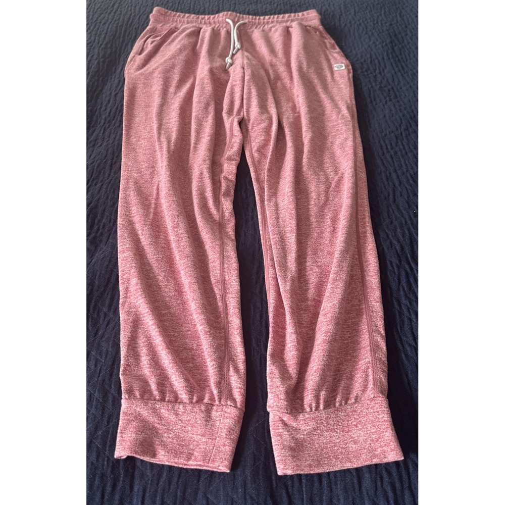 Rhoback Women Size Medium Tempo Performance Joggers Heather Red Pink Athleisure